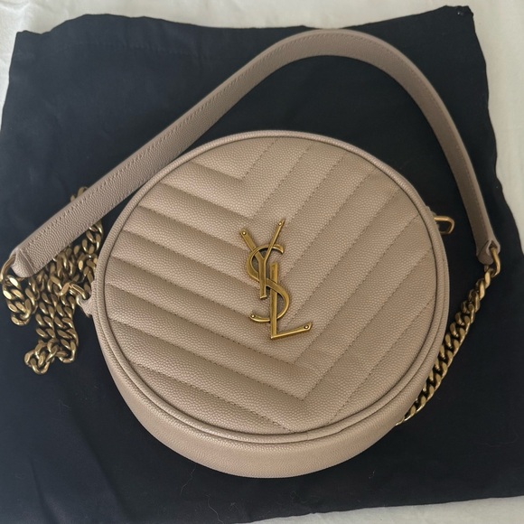 Yves Saint Laurent Handbags - Yves Saint Laurent Round Quilted Crossbody